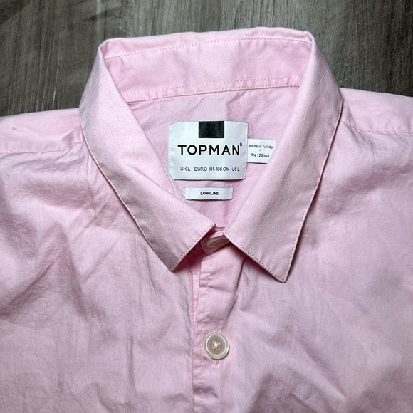 Topman Longline Long Sleeve Button Down Shirt (NWOT) - Large - Picture 7 of 7
